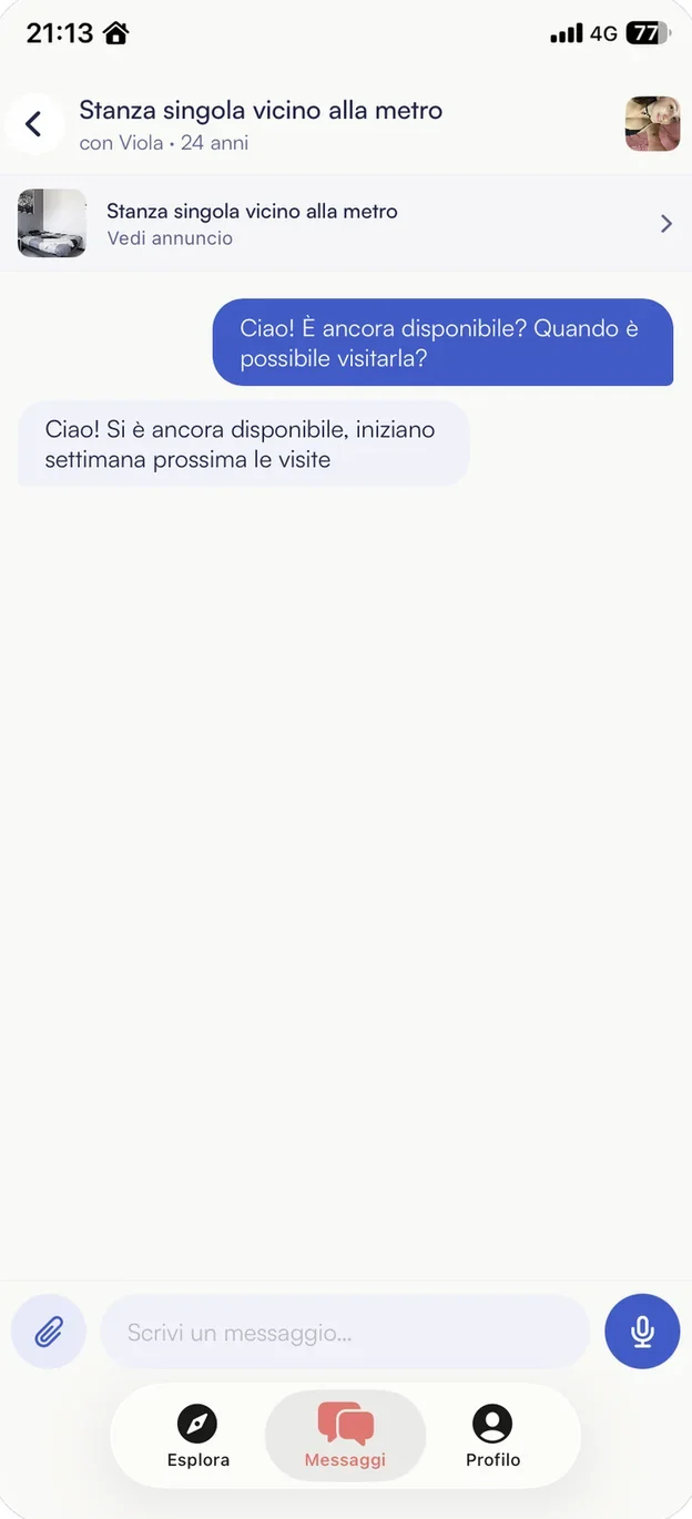 Scrivi e organizza la visita.